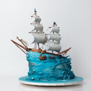 pastel de Barco fondant guadalajara personalizados